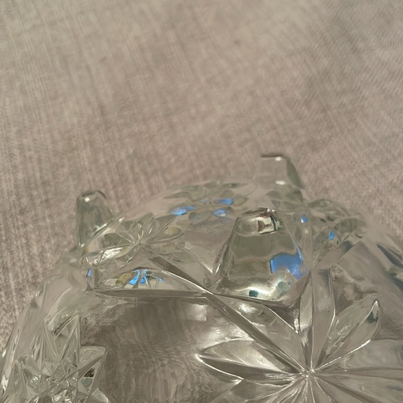 Vintage 1960’s Anchor Hocking Footed Crystal Cut Glass Bowl - Picture 4 of 9
